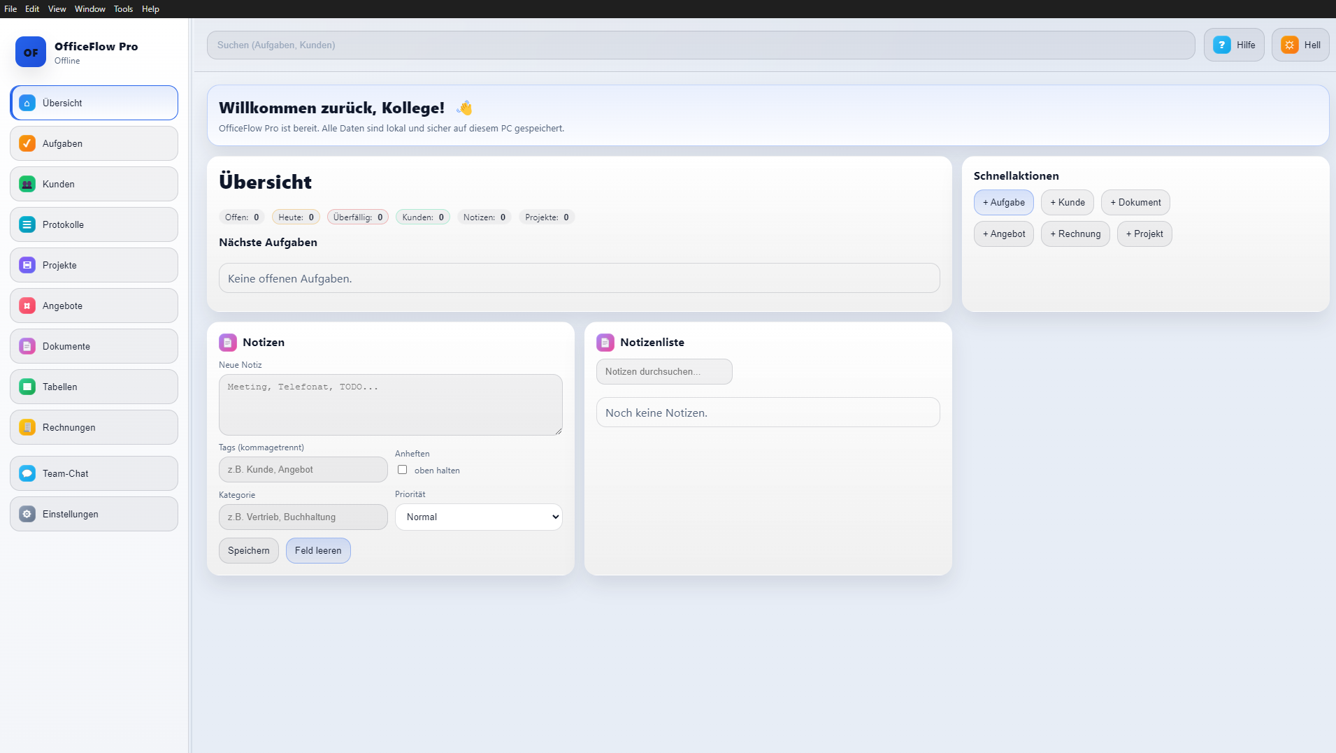 OfficeFlow Pro Dashboard